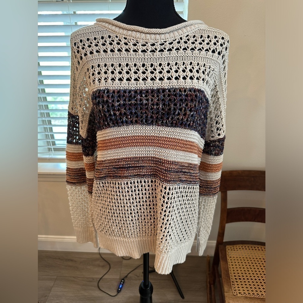 Griege Cable Knit Sweater size large in Oatmeal - NWT